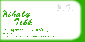 mihaly tikk business card